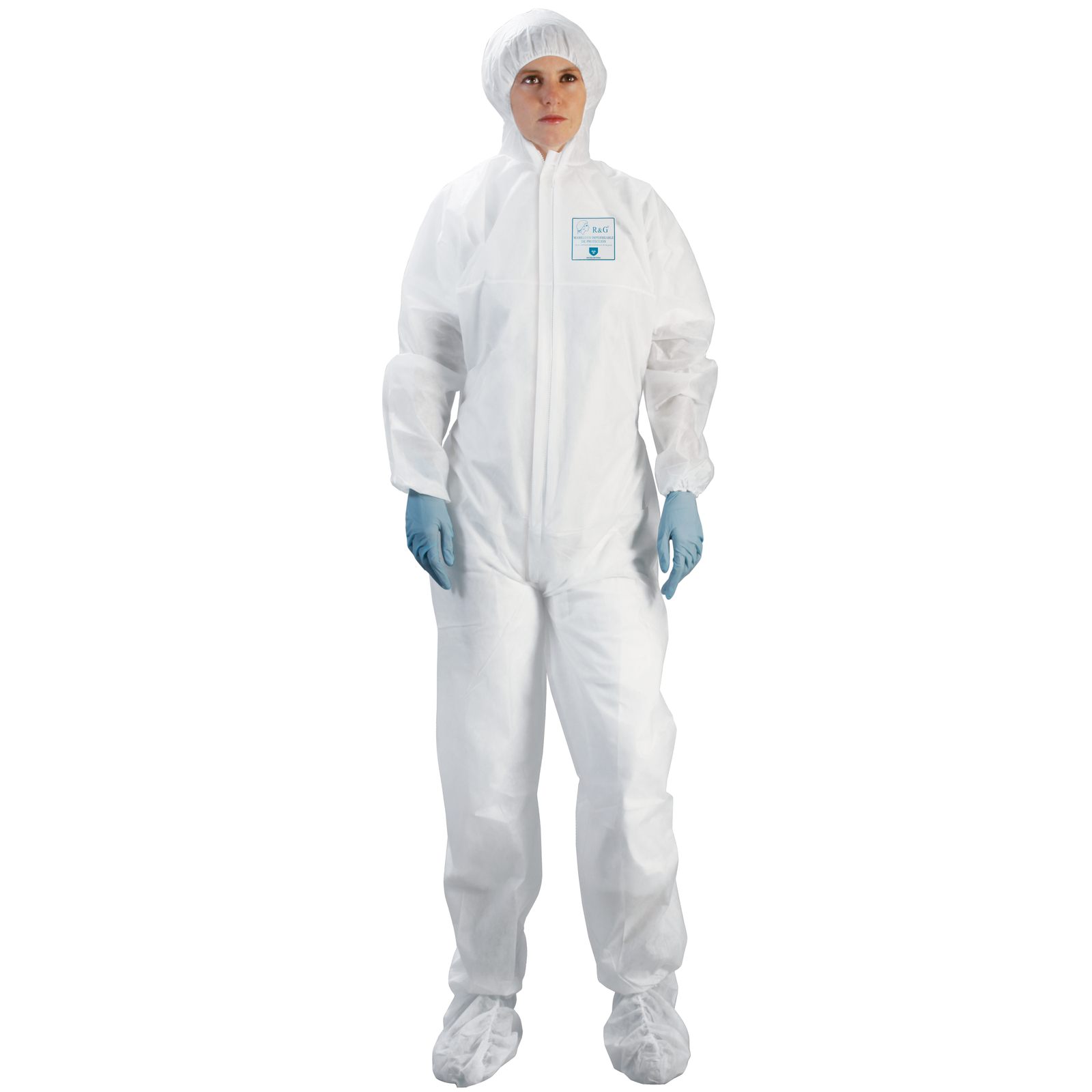 TRAJE DE PROTECCION CORPORAL TIPO MAMELUCO IMPERMEABLE CON ZAPATO TALLAS M,L,XL,XXL