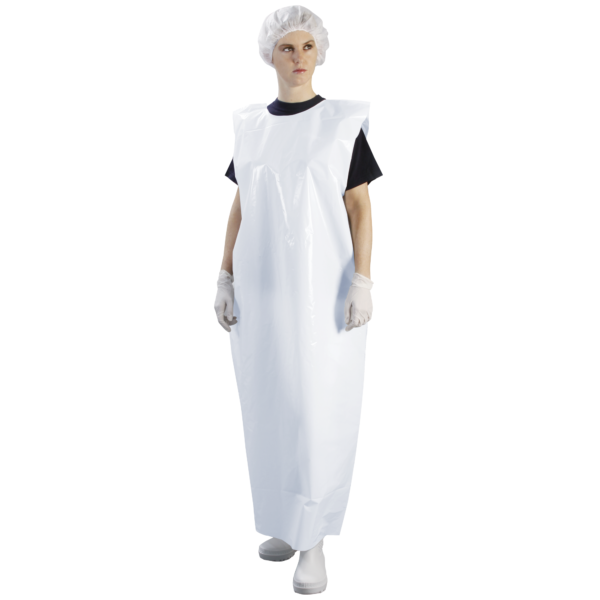 MANDIL POLIETILENO BIODEGRADABLE TIPO PONCHO COBERTOR CON MANGAS