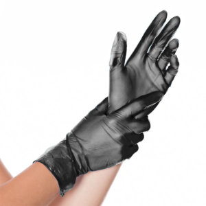 GUANTE VINILO LIBRE POLVO (NEGRO)  - TALLAS S, M, L